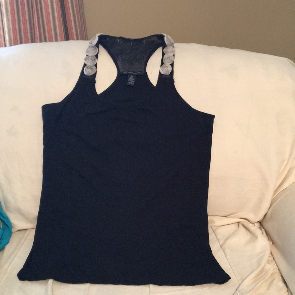 INC black tank top with gray trim
